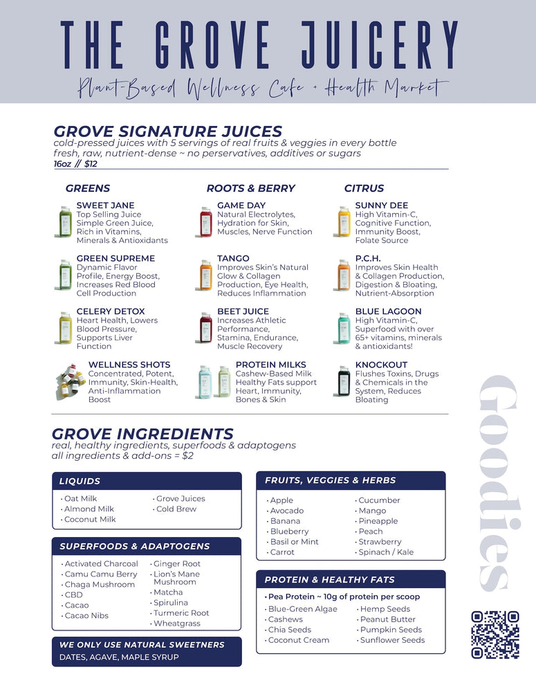 The Grove Juicery & Wellness Cafe ~ DOWNTOWN